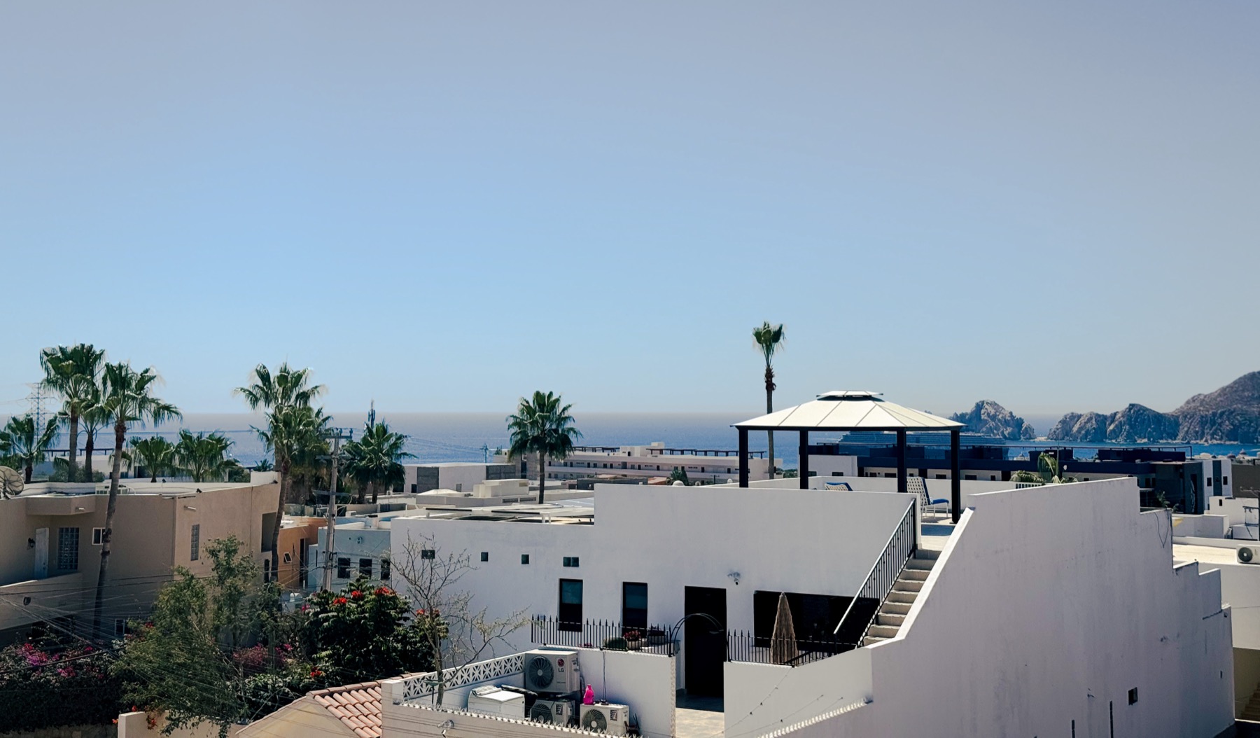 Rooftop ocean view over Cabo San Lucas